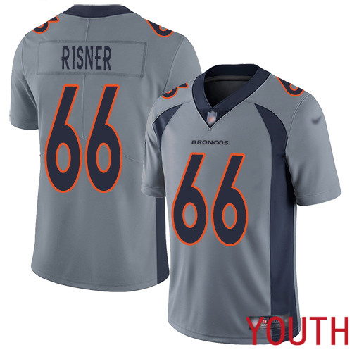 Youth Denver Broncos #66 Dalton Risner Limited Silver Inverted Legend Football NFL Jersey->youth nfl jersey->Youth Jersey